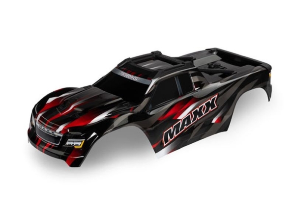 TRX8918R Karosse Maxx V2 rot mit Aufkleber TRAXXAS (Radstand 352mm)